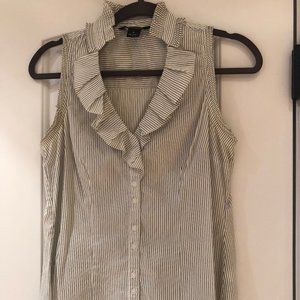 White House Black Market Sleeveless Striped Blouse